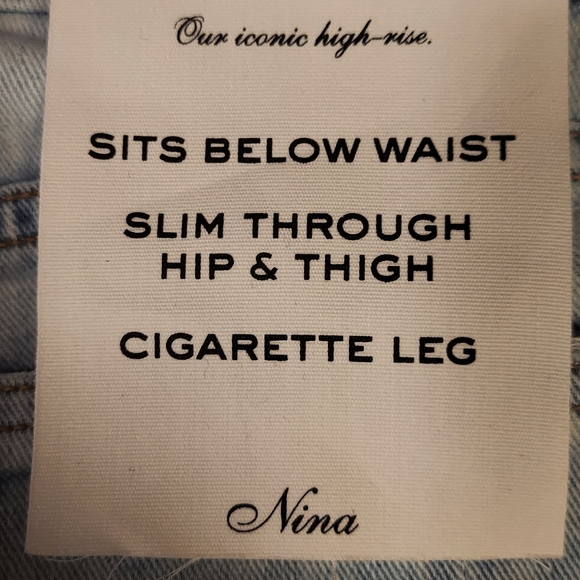 Rag & Bone Womens Hi Rise Distressed Jeans Ankle Cigarette Nina Size 34 NWT - Picture 7 of 11